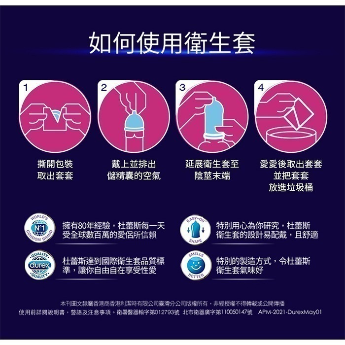 杜蕾斯保險套Durex綜合裝保險套 6入裝/盒【超薄、螺紋、凸點.各2枚】衛生套 安全套 避孕套 潤滑劑液＃005219-細節圖3
