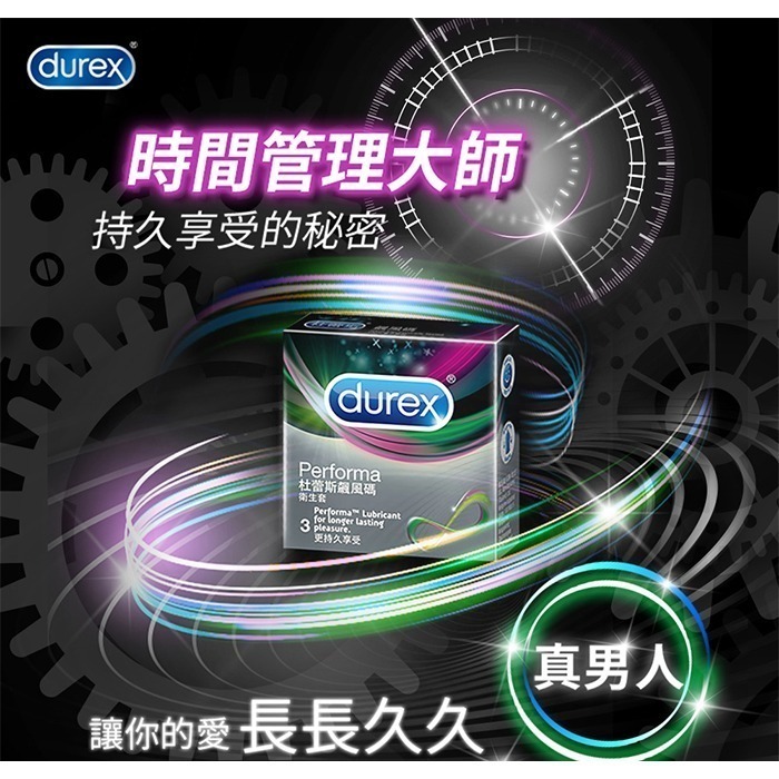 飆風碼保險套【3入裝】杜蕾斯保險套 Durex 激情持久 衛生套 安全套 避孕套 潤滑劑液 ＃ 005212-細節圖2