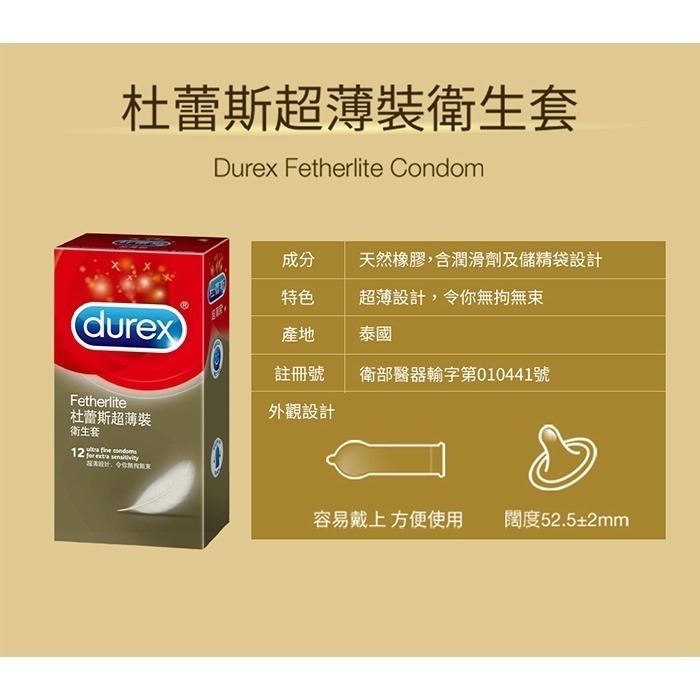 杜蕾斯保險套 超薄型保險套【3入.12入/可選】Durex 衛生套 安全套 避孕套 潤滑劑液 ＃ 005105-細節圖7