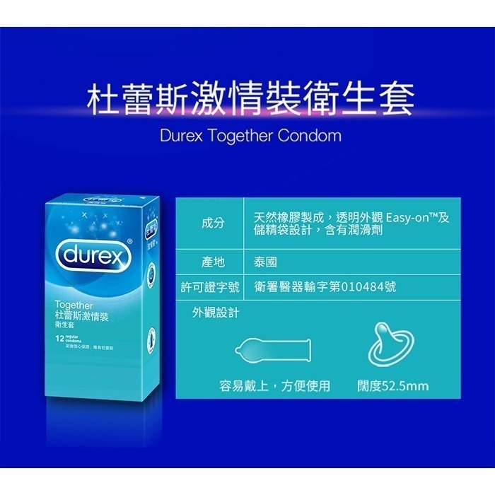 杜蕾斯保險套 激情裝【12入裝/盒】加倍潤滑穿戴舒適 Durex 衛生套 安全套 避孕套 潤滑劑液 ＃ 005185-細節圖4