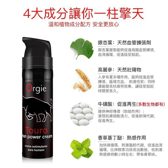 葡萄牙Orgie 鬥牛士 男性能量助挺液【15ml】Touro 久戰助勃持久噴劑凝膠 情趣用品 002606-細節圖5