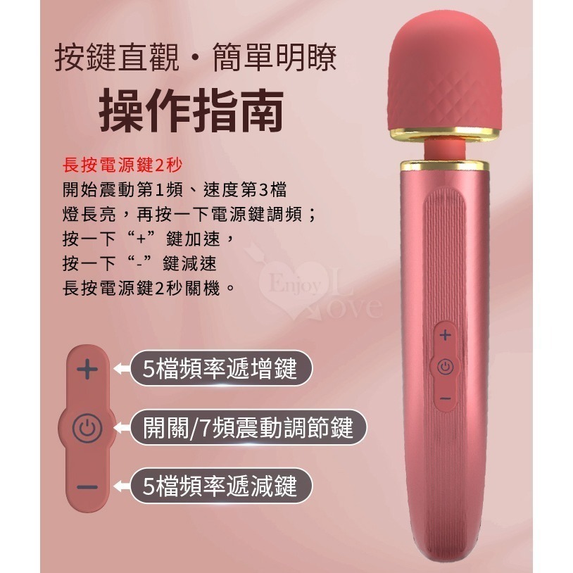 圓頭直徑約6cm AV女優大頭強震按摩棒 頸肩腰震動按摩器 彎曲握柄 USB充電 情趣用品 男女用自慰器 003841-細節圖8