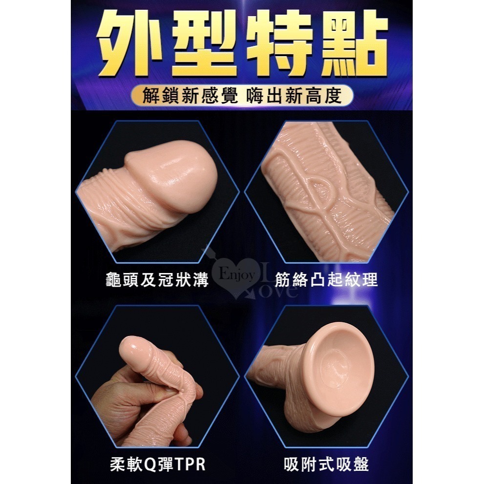 無極微調震動逼真老二按摩棒 仿真龜頭陽具按摩棒 筋絡凸起刮蹭快感 高潮擬真肉棒吸盤 女用自慰器 情趣用品 002450-細節圖4