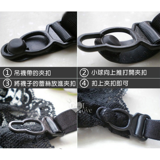 性感蕾絲透視吊襪帶+同系列丁字褲 浪漫荷葉蕾絲加蝴蝶結 火辣誘惑 情趣睡衣 性感內衣-細節圖5