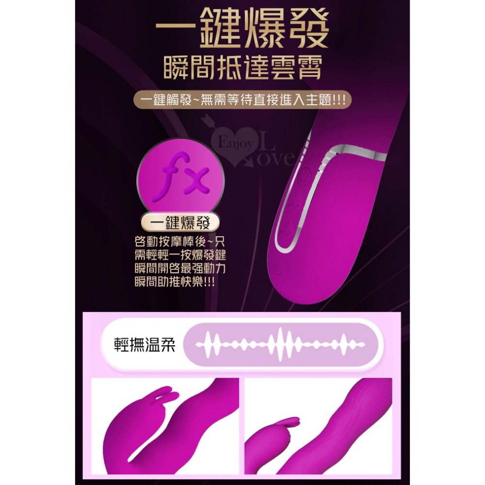 勞爾森瘋狂蠕動高潮按摩棒 兔耳強震跳蛋 攪動陰道深處 G點陰蒂刺激 內外夾擊入體震動自慰按摩器 女性情趣用品001973-細節圖5