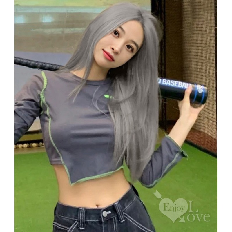 裝扮假髮 中分長直假髮【奶奶灰】男女通用假髮 角色扮演 網美直播 表演派對裝扮 男扮女 偽娘變裝 Cosplay-細節圖3