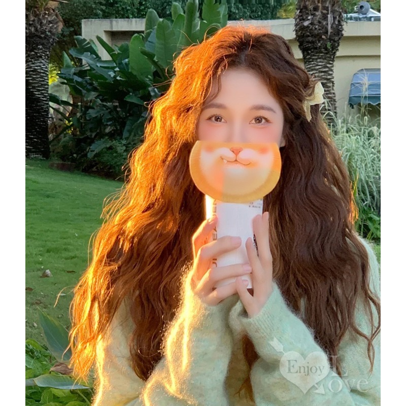 裝扮假髮 韓式羊毛卷中分波浪長捲假髮【深棕色】男女通用假髮 網美直播 角色扮演 表演派對裝扮 男扮女 偽娘變裝-細節圖5