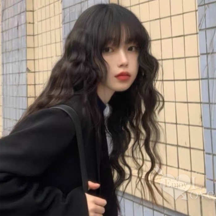 裝扮假髮 玉米燙長捲髮【深棕色】可愛羊毛卷化纖全頭假髮 男女通用假髮 網美直播 角色扮演 表演派對裝扮 男扮女 偽娘變裝-細節圖3