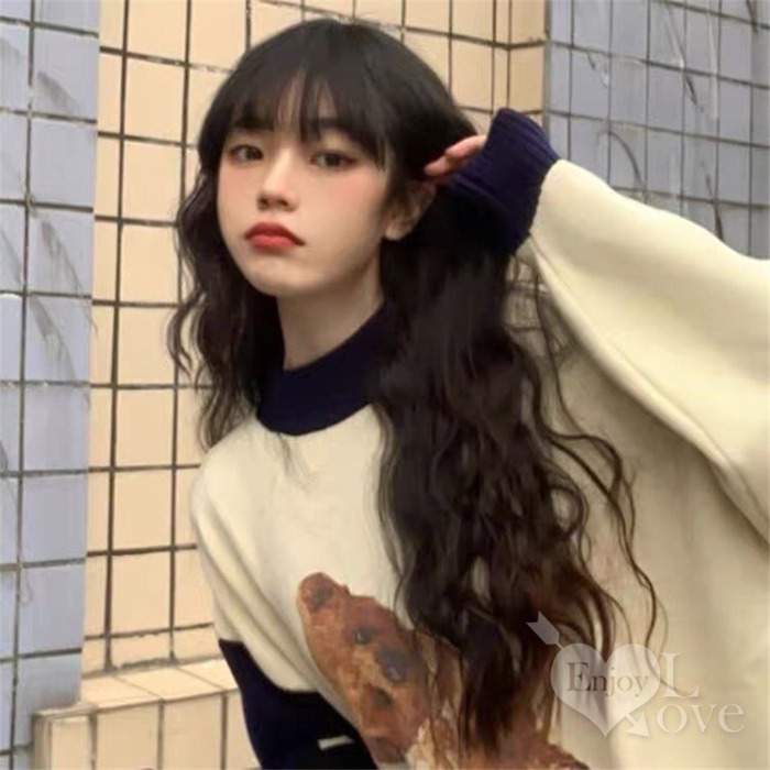 裝扮假髮 玉米燙長捲髮【深棕色】可愛羊毛卷化纖全頭假髮 男女通用假髮 網美直播 角色扮演 表演派對裝扮 男扮女 偽娘變裝-細節圖4