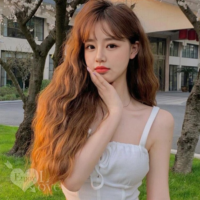 裝扮假髮 玉米燙長捲髮【淺棕色】可愛羊毛卷化纖全頭假髮 男女通用假髮 網美直播 角色扮演 表演派對裝扮 男扮女 偽娘變裝-細節圖5