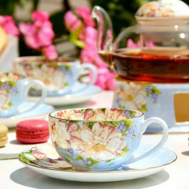 歐式田園風情創意下午茶骨瓷南瓜杯組$200( 1杯子、 1碟子、1 勺子-細節圖2