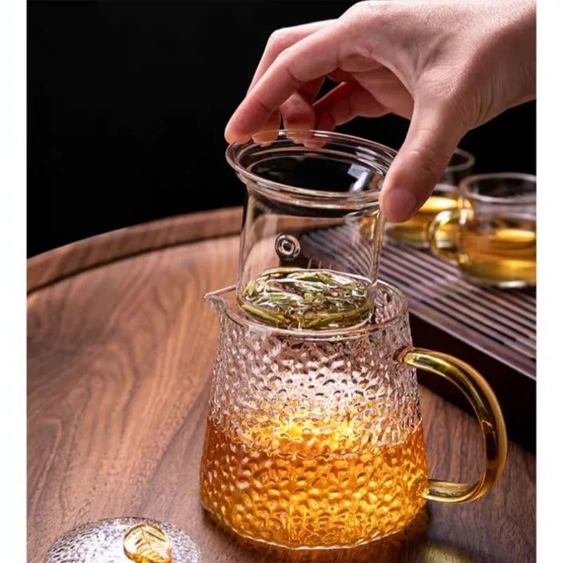 『沖茶沏茶玻璃煮茶壺耐高温錘紋茶具』-細節圖2