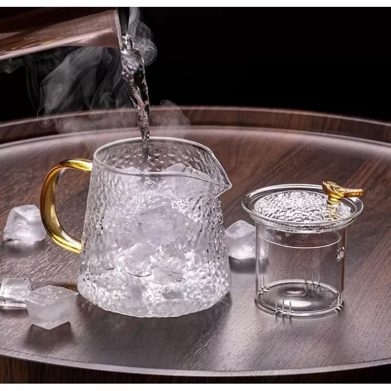 『沖茶沏茶玻璃煮茶壺耐高温錘紋茶具』-細節圖5