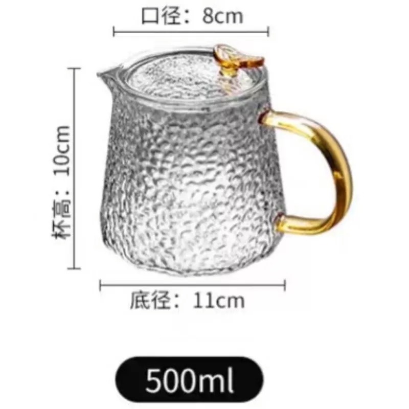 『沖茶沏茶玻璃煮茶壺耐高温錘紋茶具』-細節圖6