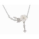 轉售蝴蝶鋯石水滴項鍊和法式鋯石山茶花項鏈輕奢百搭流行鎖骨鍊-規格圖11