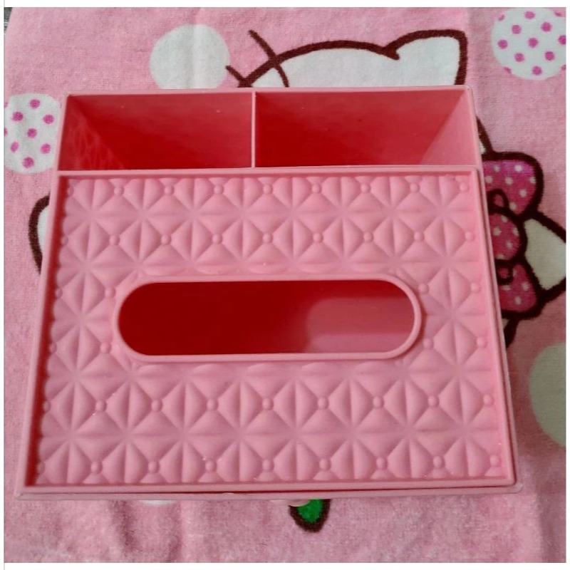 卡通可愛少女心高品質粉紅色梳粧台多功能化粧品收納盒環保PP材質-細節圖2