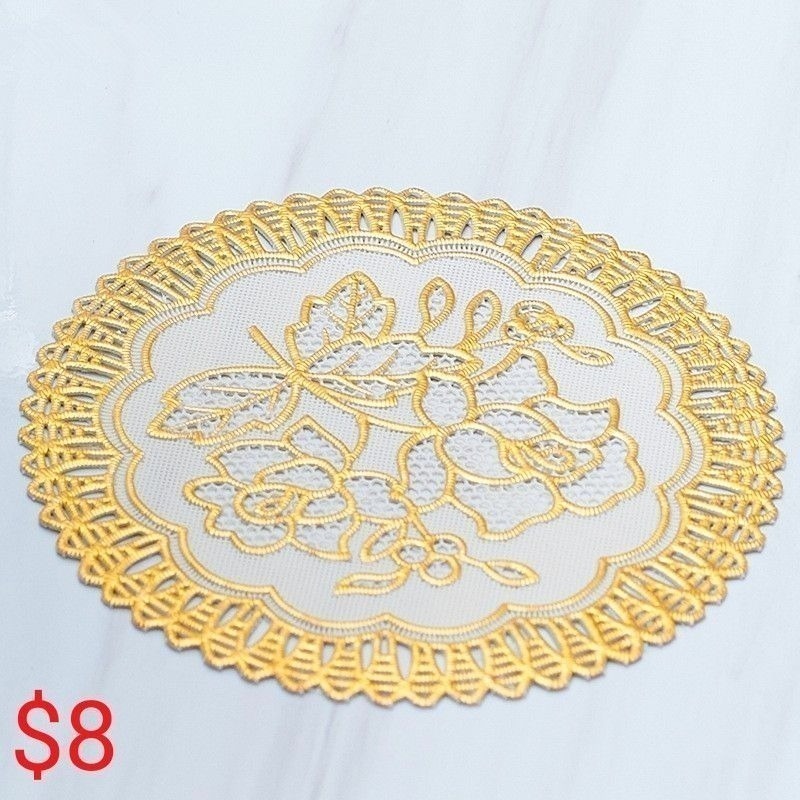 直徑12公分圓形燙金杯墊-細節圖2