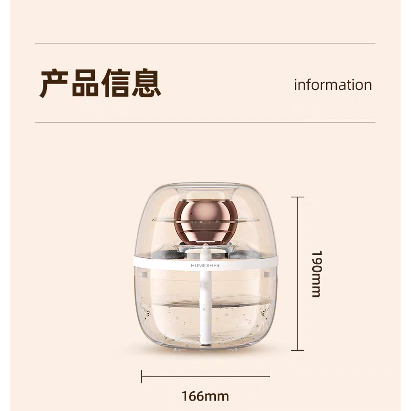 新款K30usb雙噴3L大容量香氛機臥室辦公室小夜燈静音噴霧加溼器透明晶亮水箱經典外觀-細節圖8