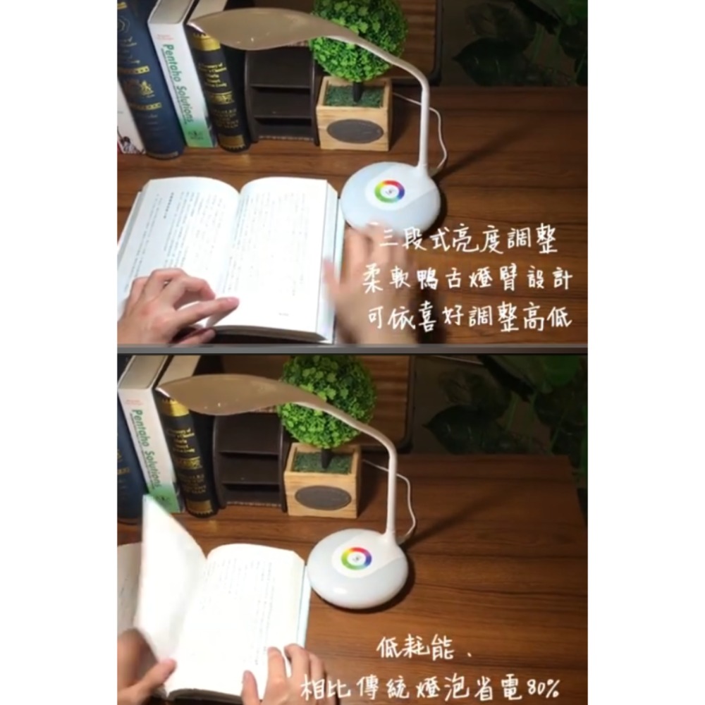 轉售全新特力屋LED鴨舌七彩燈三段式亮度調整200流明清晰亮度4000K柔白光USB充電口-細節圖5