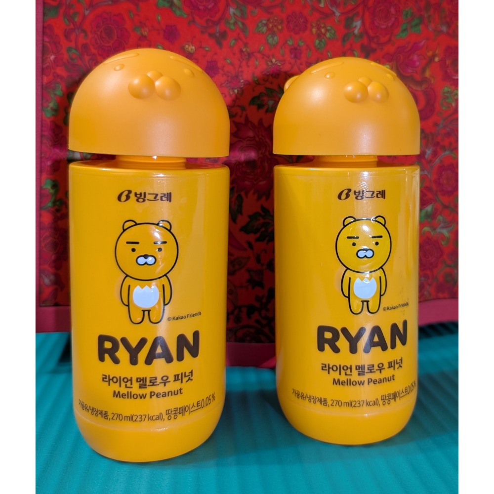 Kakao Friends Ryan 造型飲料空瓶黏黏怪物研究所角色造型飲料空瓶超Q萌超隨身小水壺-細節圖2