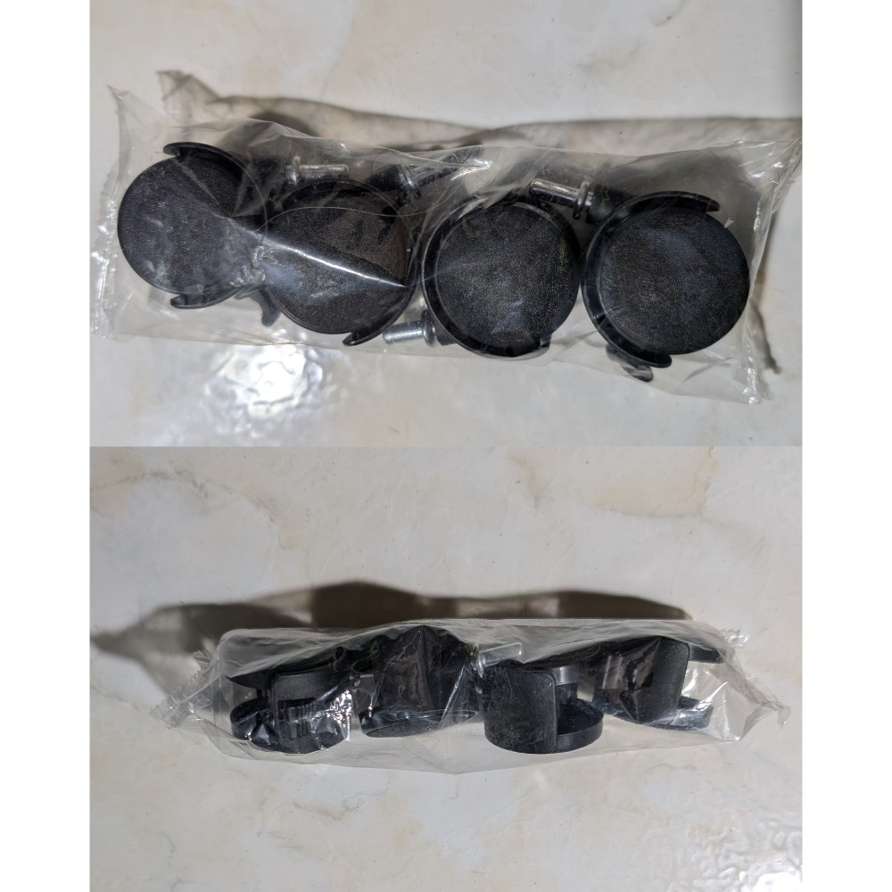 静音方向輪1.5吋曬衣架置物櫃桌櫃移動滑輪帶剎簡易插入式脚輪四只裝-細節圖6