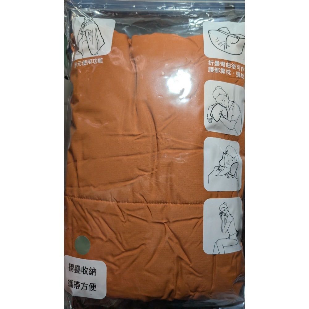 全新YU Living多功能雙色蓋毯具備多種用途折疊後可作為腰靠枕或頸枕100% 聚酯纖維材質輕便好收納攜帶-規格圖6