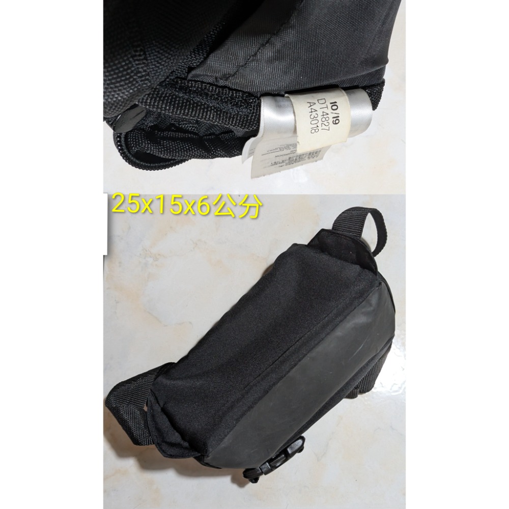 阿迪達斯adidas黑色聚酯纖維斜背包LIN CORE WAISTB腰包DT4827白Logo隨身包-細節圖4