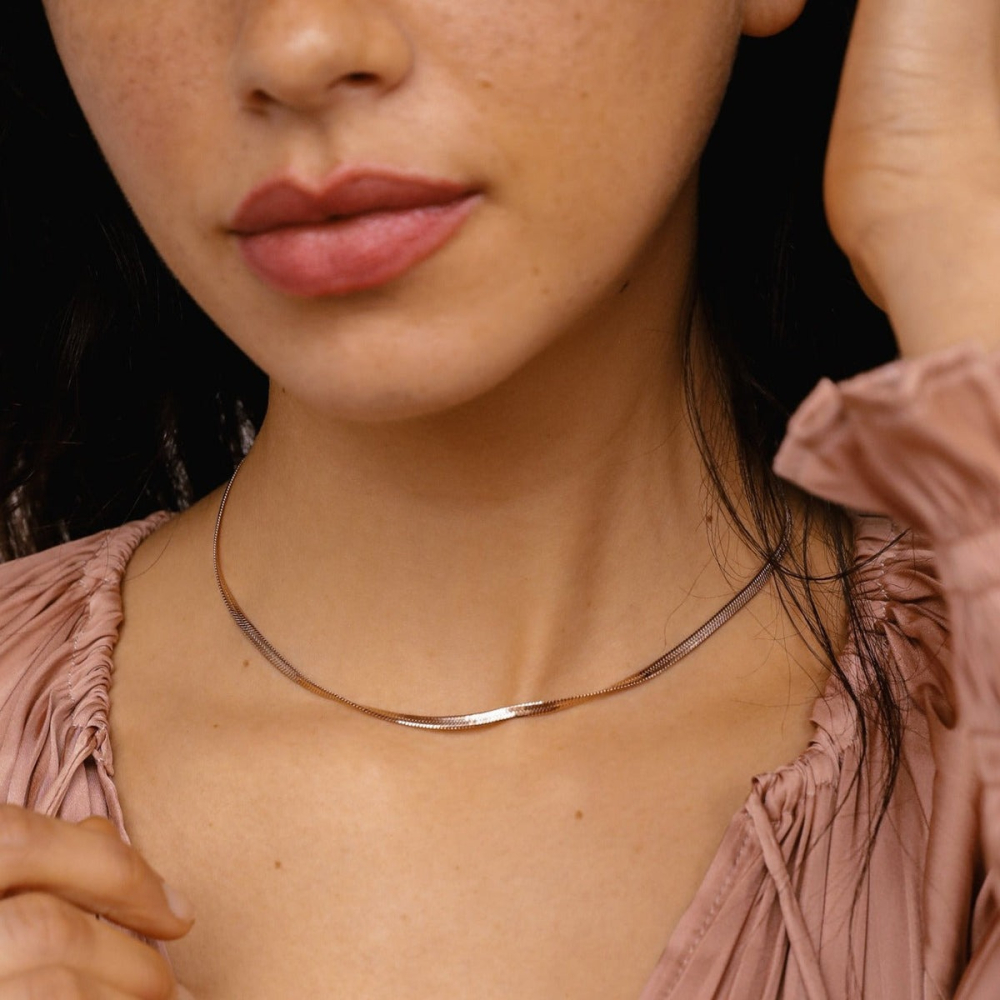 現貨+預購 闆娘推薦 不褪色項鍊 也有銀色 官網正貨🇺🇸Hey Harper - Nassau 項鍊 蛇鍊 防水-細節圖5