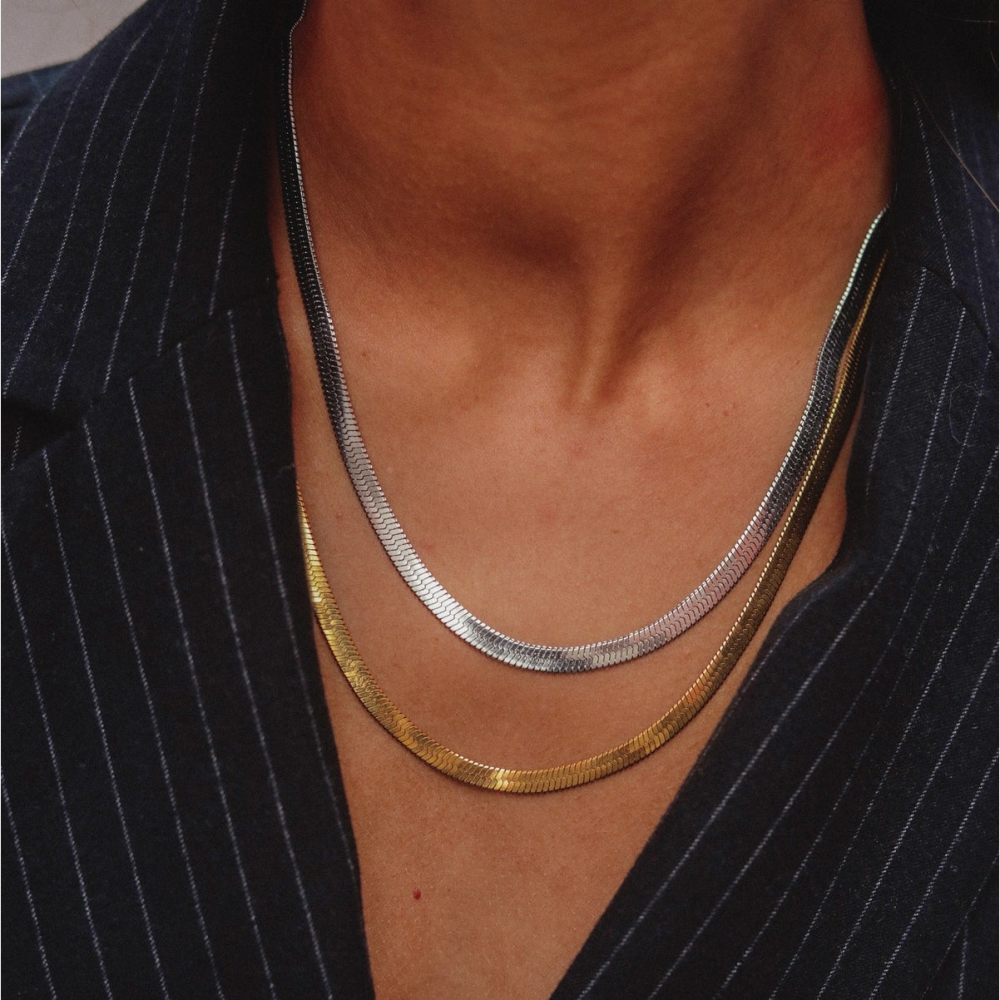 現貨+預購 闆娘推薦 不褪色項鍊 也有銀色 官網正貨🇺🇸Hey Harper - Nassau 項鍊 蛇鍊 防水-細節圖6