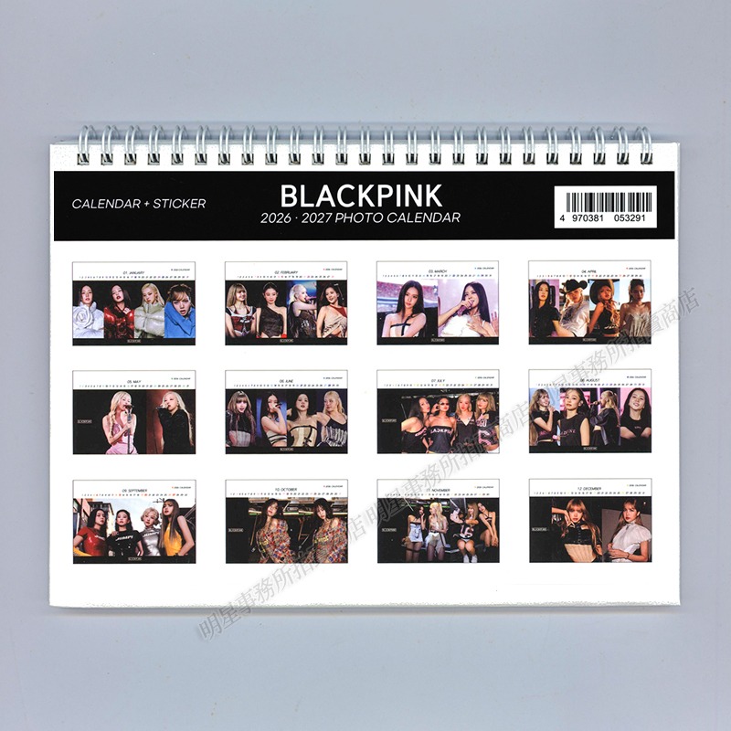 韓國代購 BLACKPINK 年曆 金智秀 朴彩英 Jennie Lisa 2026 ~ 2027 桌曆台曆-細節圖5