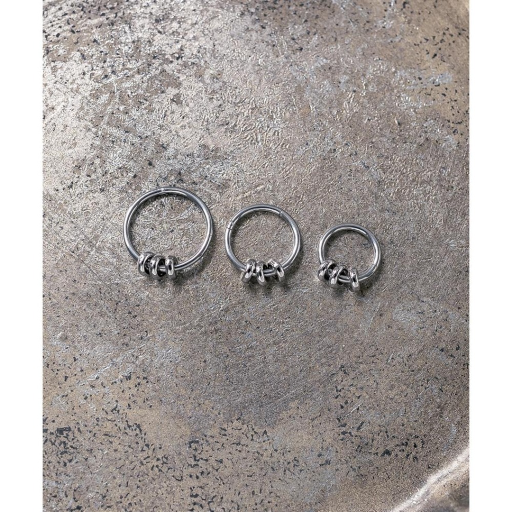 韓國代購 ASMAMA正品 SKZ Stray kids Changbin 彰彬 同款掛圈環簡約鈦鋼圓環耳環-細節圖4