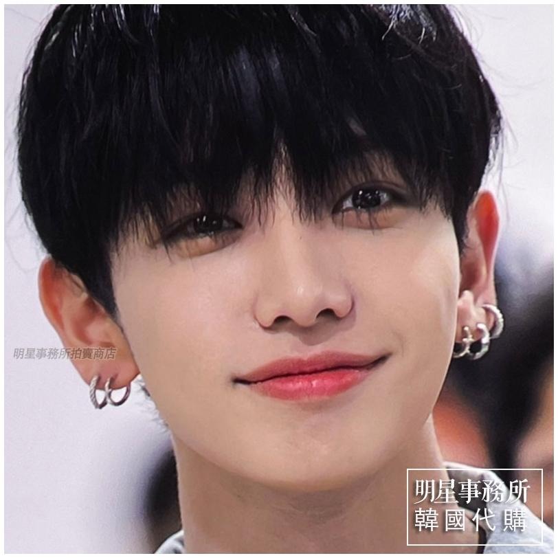 韓國代購 ASMAMA BND BOYNEXTDOOR 明宰鉉同款扭曲波浪莫比烏斯環鈦鋼扣式耳環-細節圖2