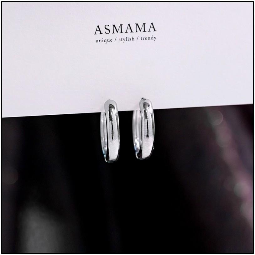 韓國進口 田柾國同款 ASMAMA正品 防彈少年團 BTS JK Jungkook 柾國 同款鏤空圓弧耳環 韓國耳環-細節圖2