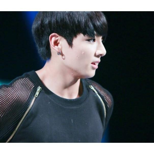 韓國進口 田柾國同款 ASMAMA正品 防彈少年團 BTS JK Jungkook 柾國 同款鏤空圓弧耳環 韓國耳環-細節圖4