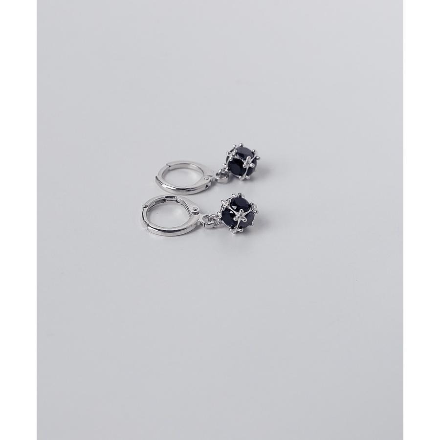 韓國代購 ASMAMA正品 SKZ Stray kids Felix HAN 李龍馥 李旻浩 同款黑晶體耳環 耳夾耳環-細節圖3