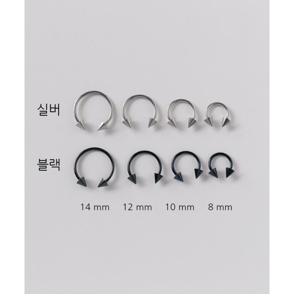 韓國代購 ASMAMA正品 ATEEZ San 崔傘 Hong Joong 金弘中 同款雙頭尖錐C形桿 鈦鋼耳環-細節圖11