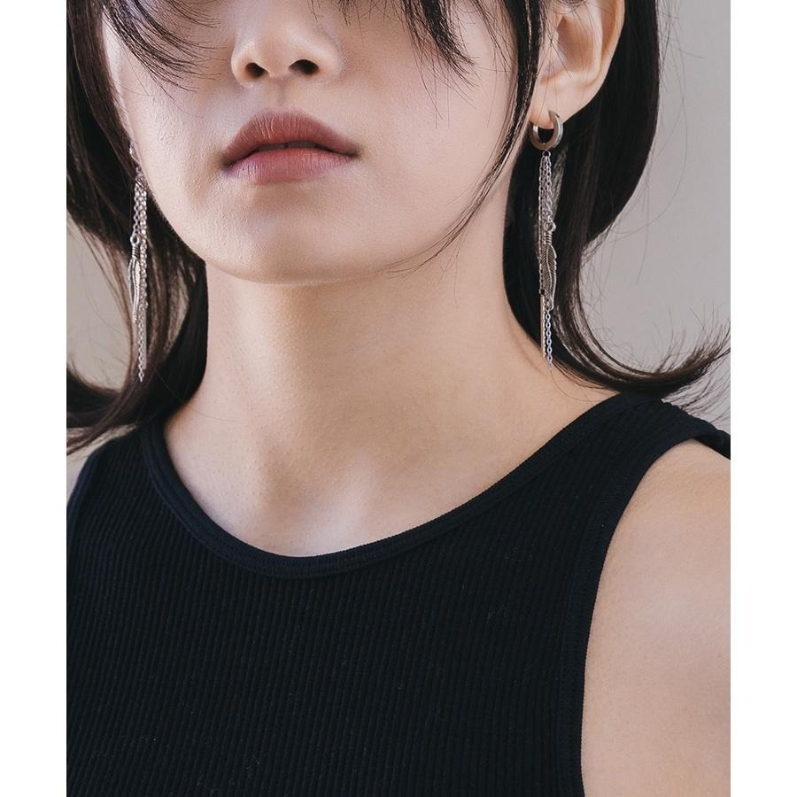 韓國進口 ASMAMA正品 SKZ Stray Kids Felix 李龍馥同款復古羽毛長鏈耳環 韓國耳環 耳夾耳環-細節圖6