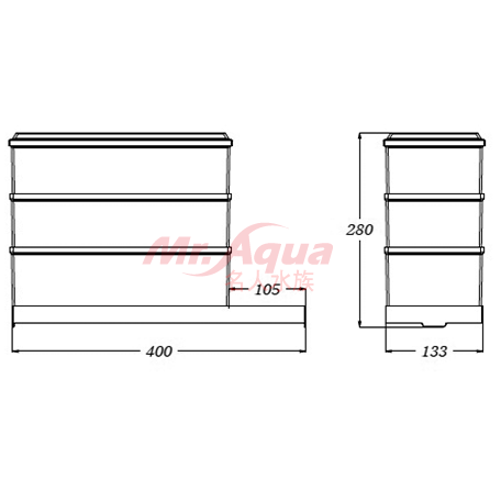 多層式上部過濾滴流槽 三層式過濾盒1.5尺 附馬達上部過濾器 過濾槽 滴流盒 三層🔥商品配送風險自理 🔥-細節圖3