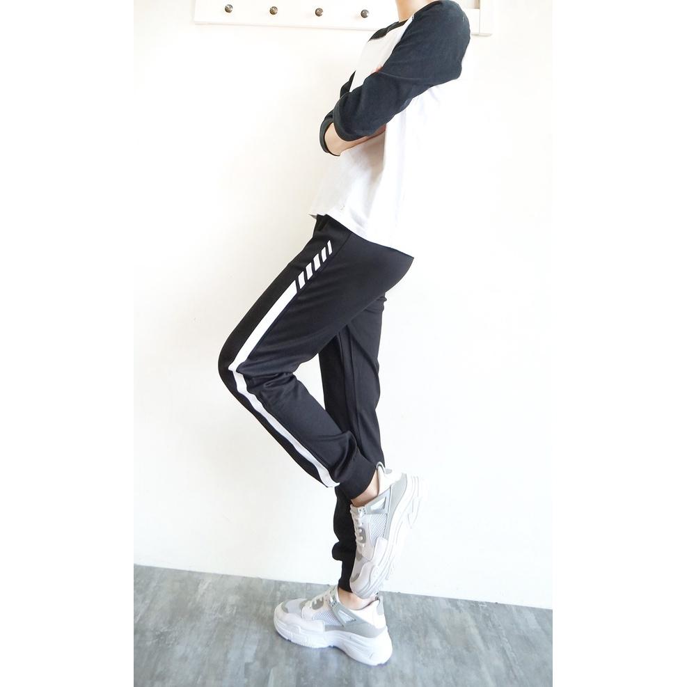 台灣出貨 超彈力束口褲 休閒褲 運動褲 縮口褲 哈倫褲 鬆緊褲頭綁繩 寬鬆長褲  舒適百搭【834-977】S~XL-細節圖7