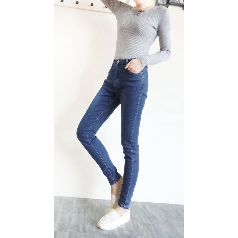 保暖磨毛 彈力顯瘦牛仔褲 顯瘦素色百搭 冬天必備保暖褲 磨毛長褲 彈性小腳褲 【731-307】S~XL-細節圖6