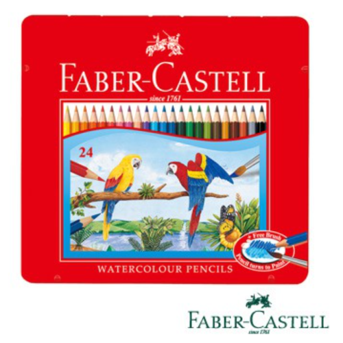 振昌文具 - 德國 輝柏 Faber-Castell 24色水性色鉛筆 115925 鐵盒