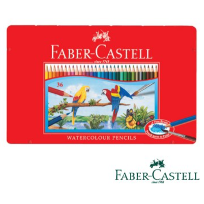振昌文具 - 德國 輝柏 Faber-Castell 36色 水性色鉛筆 紅色 鐵盒 115937-細節圖2