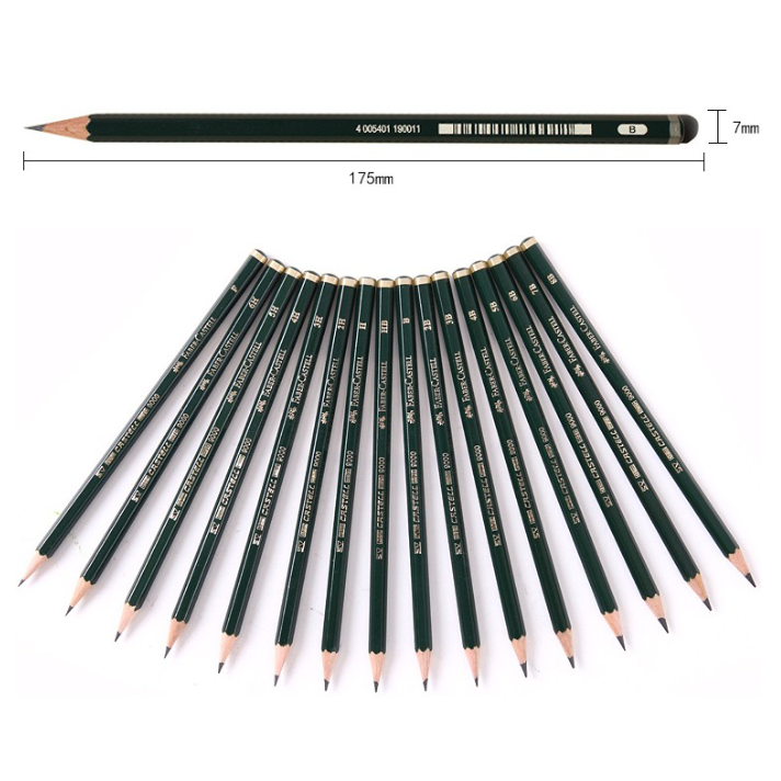 振昌文具 - 輝柏 Faber-Castell 高級素描 藝術家製圖 9000 鉛筆2H-8B 12支組 119065-細節圖3