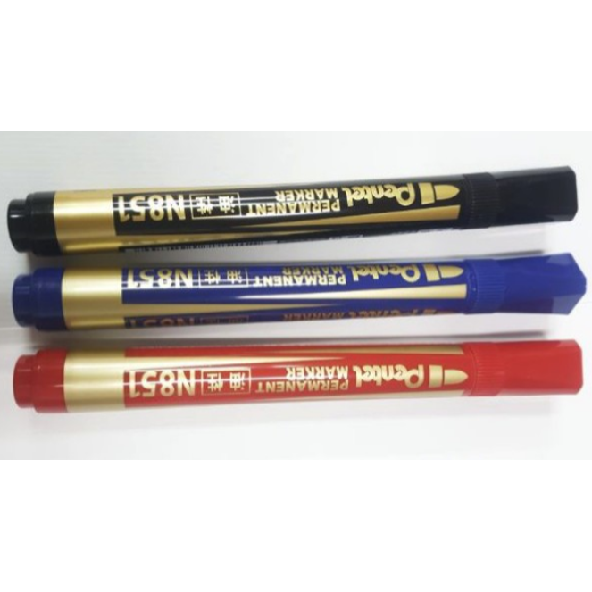 振昌文具 - Pentel N851 圓頭油性筆 奇異筆 萬用筆 記號筆 日本墨水 耐用 不易褪色 站立式筆蓋-細節圖2