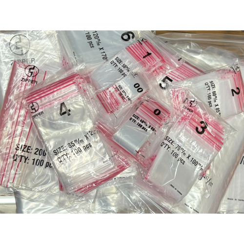 (00號~6號)ZIPPER 台灣製夾鏈袋 夾鍊袋 夾鏈袋子 袋子 夾鏈 透明夾鏈袋 100入 PE 夾鍊袋