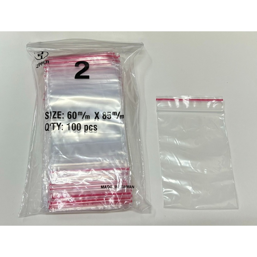 (00號~6號)ZIPPER 台灣製夾鏈袋 夾鍊袋 夾鏈袋子 袋子 夾鏈 透明夾鏈袋 100入 PE 夾鍊袋-細節圖6