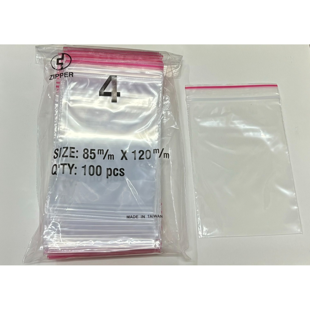 (00號~6號)ZIPPER 台灣製夾鏈袋 夾鍊袋 夾鏈袋子 袋子 夾鏈 透明夾鏈袋 100入 PE 夾鍊袋-細節圖8