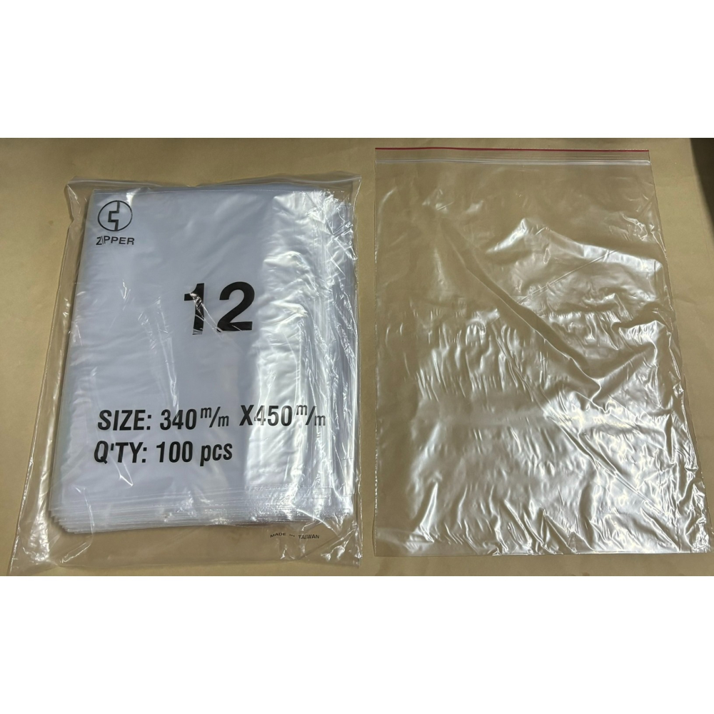 (7號~12號)ZIPPER 台灣製夾鏈袋 夾鍊袋 夾鏈袋子 袋子 夾鏈 透明夾鏈袋 100入 PE 夾鍊袋-細節圖3