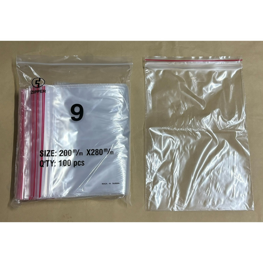 (7號~12號)ZIPPER 台灣製夾鏈袋 夾鍊袋 夾鏈袋子 袋子 夾鏈 透明夾鏈袋 100入 PE 夾鍊袋-細節圖6