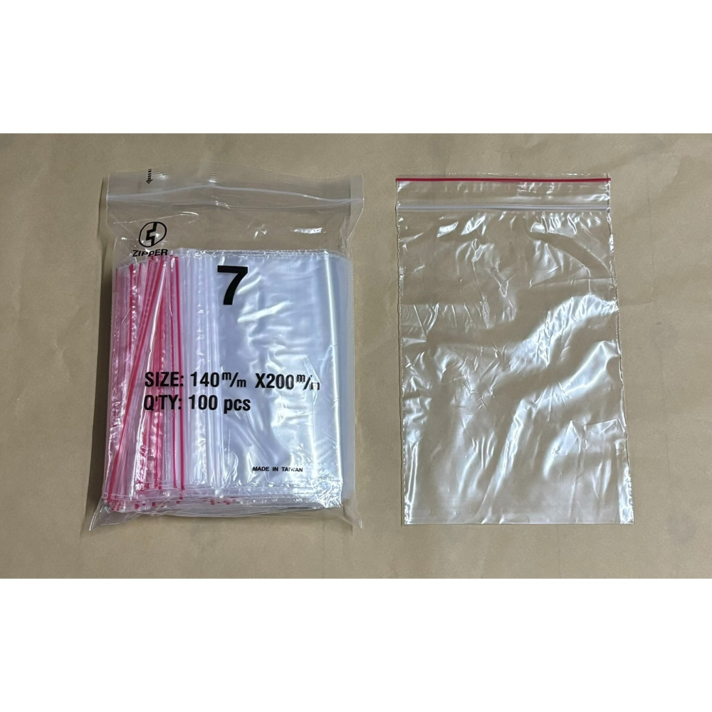 (7號~12號)ZIPPER 台灣製夾鏈袋 夾鍊袋 夾鏈袋子 袋子 夾鏈 透明夾鏈袋 100入 PE 夾鍊袋-細節圖8